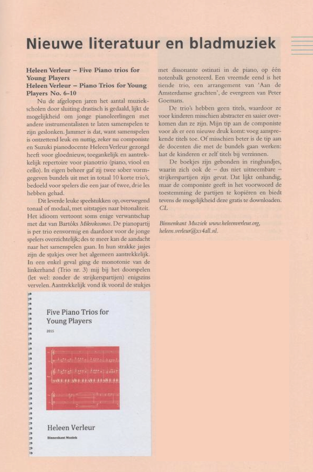 Recente recensie Epta/Piano Bulletin, jaargang 33 - 2015/2