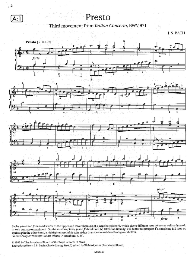 Italian Concerto 3rd part 1st page