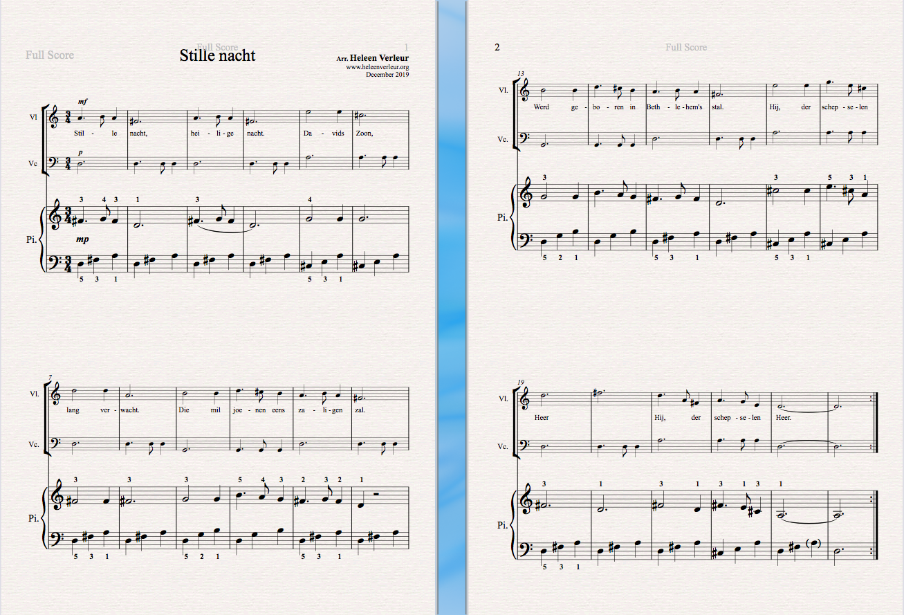 Piano partituur